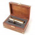 Thermomètre de Galilée, laiton verni  Kit-cadeau avec thermomètre de Galilée, support en laiton et boîte en bois
